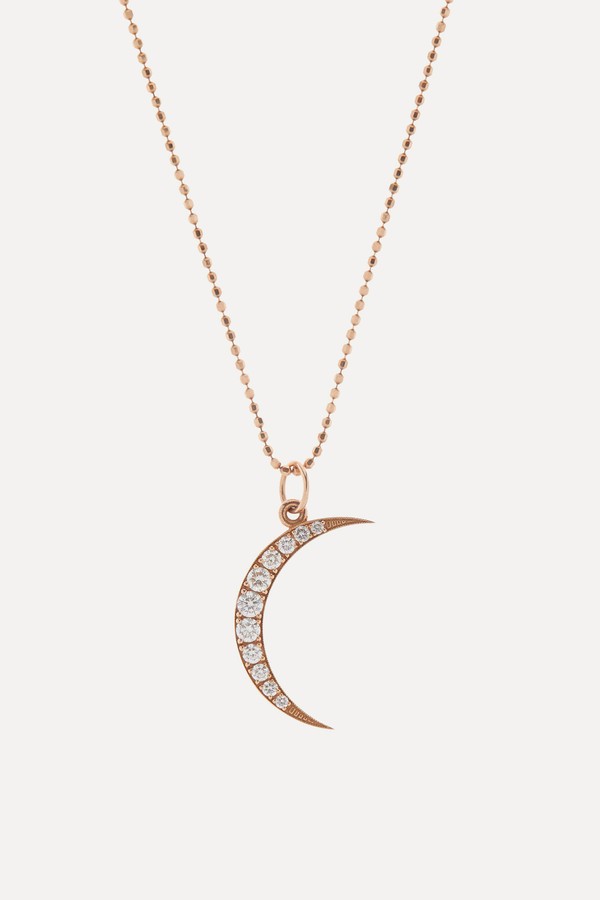 18ct Rose Gold Medium Luna Pendant Necklace from Andrea Fohrman