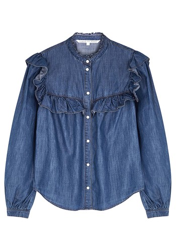 Tes Blue Chambray Blouse from Veronica Beard