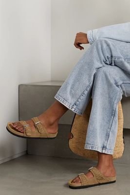 Lennyo Braided Suede Slides from Isabel Marant