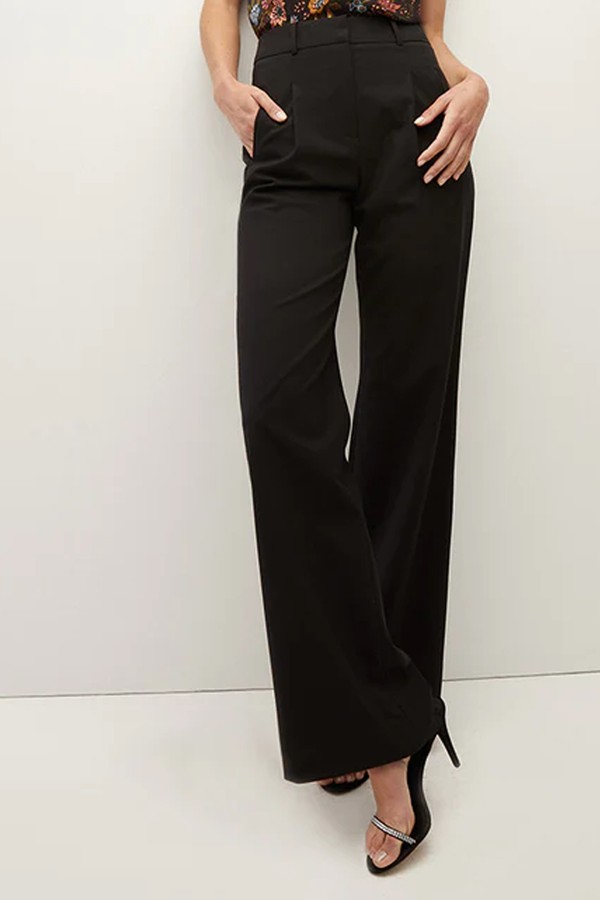 Ollie High Waist Wide Leg Wool Pant