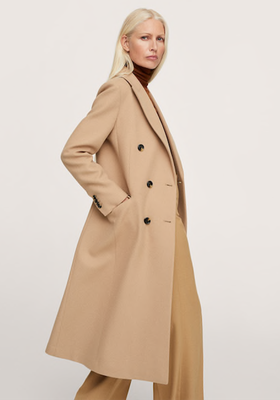 Double-Breasted Wool Coat from Mango
