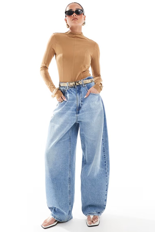 High Waisted Barrel Leg Jeans from ASOS DESIGN