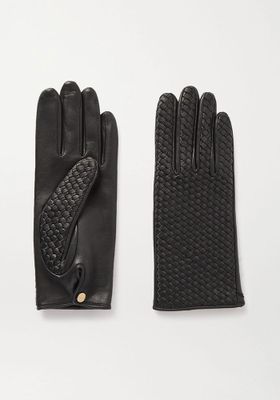Chloe Woven Leather Gloves from Agnelle