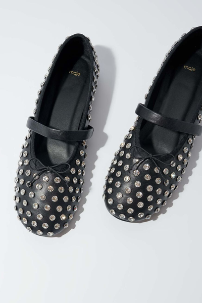 Rhinestone Ballerinas from Maje