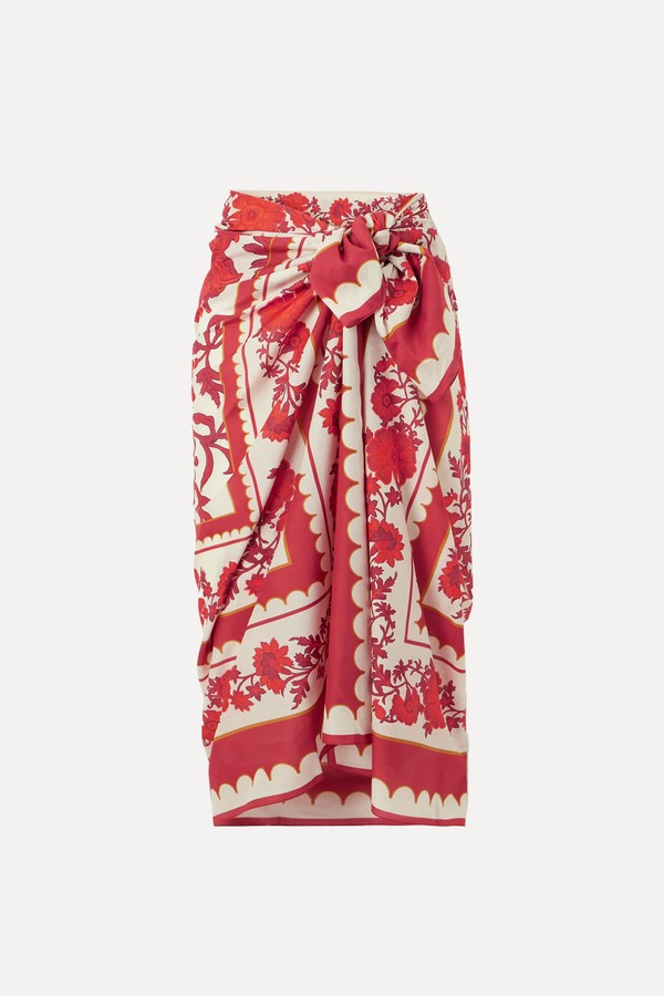 Floral-Print Cotton & Silk-Blend Pareo from La DoubleJ x Orlebar