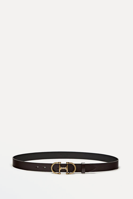 Leather Belt With Double Buckle from Massimo Dutti 