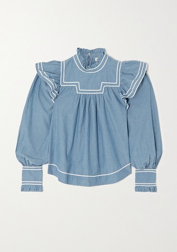 Ester Ruffled Cotton Blouse from Ulla Johnson