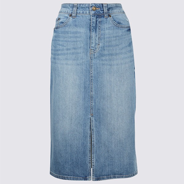 Denim Midi Skirt from Marks & Spencer
