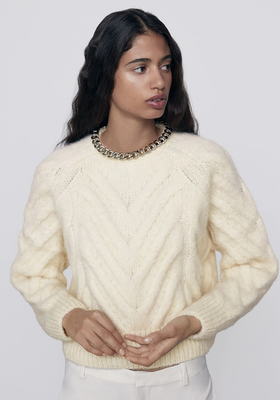 Wool Blend Sweater With Chain 