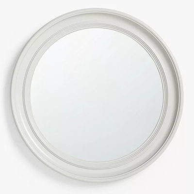 Round Wood Frame Wall Mirror