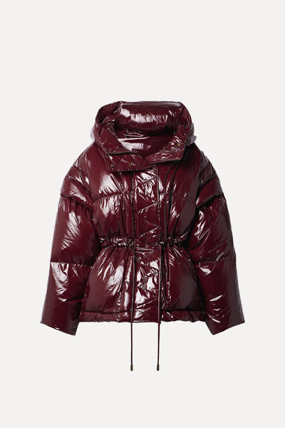 Rhodes Convertible Hooded Quilted Glossed-Shell Down Coat from Ulla Johnson