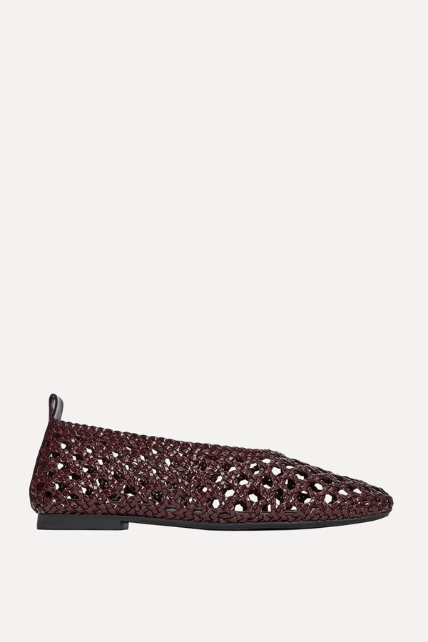 Woven Patent Leather Flats  from Arket