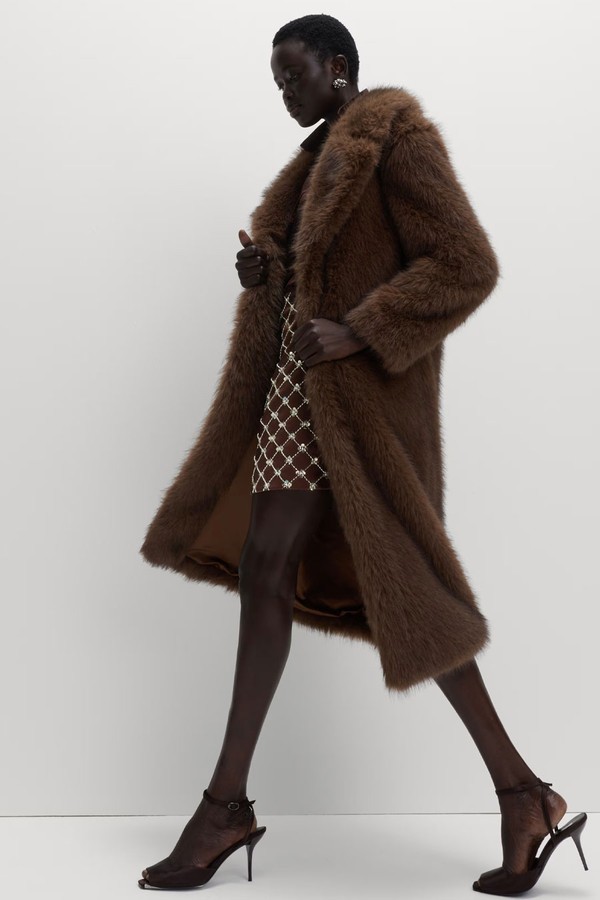 Satin Embellished Mini A-Line Skirt