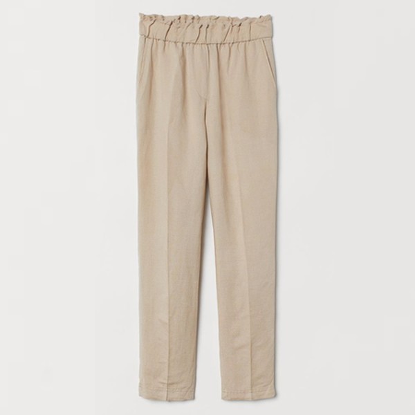 Pull-On Linen-Blend Trousers from H&M