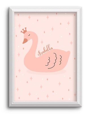 Personalised Swan Print from Simply Pink Prints