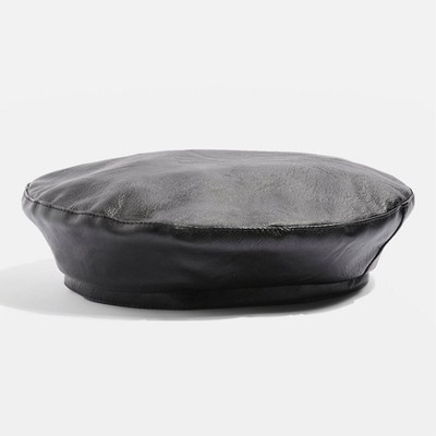 Leather Look Beret Hat from Topshop