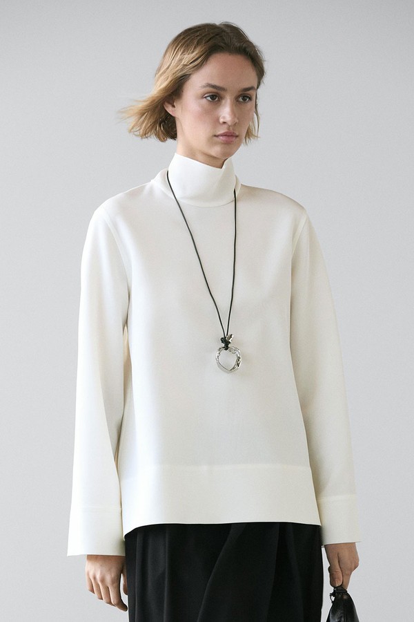 High Neck Blouse from Massimo Dutti