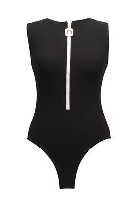 The Black Poppy Waffle One Piece from Oliver Jane