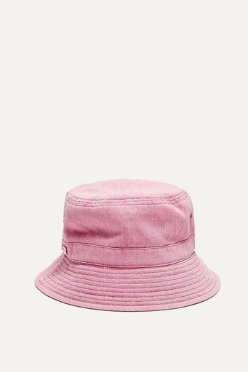 Faded Denim Bucket Hat from Stradivarius