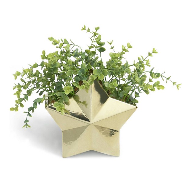  Artificial Faux Floral In Star Pot