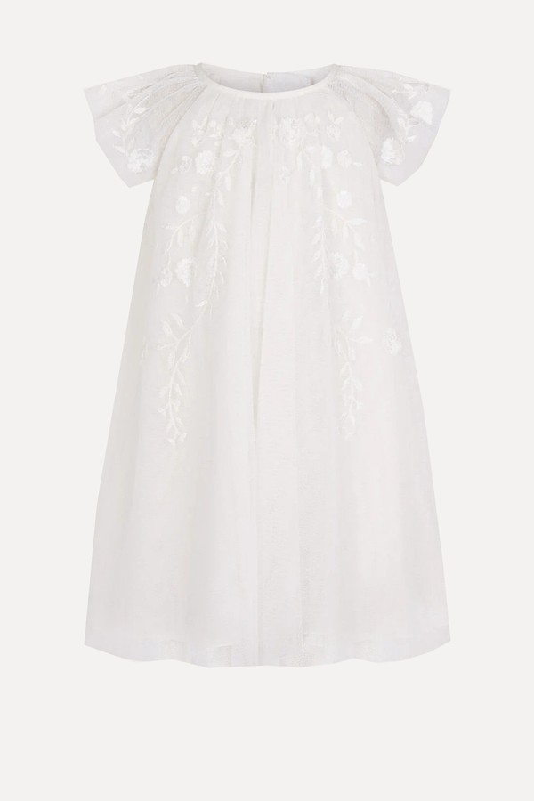 Baby Amelia Net Embroidered Dress from Monsoon