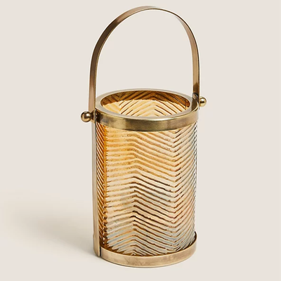 Textured Brass Medium Lantern
