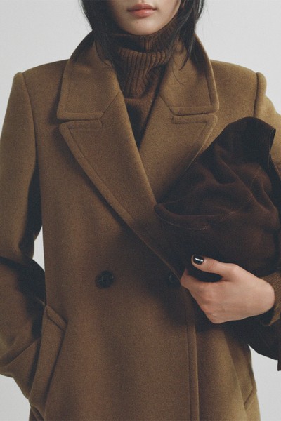 Long Structured Wool Coat from Mango