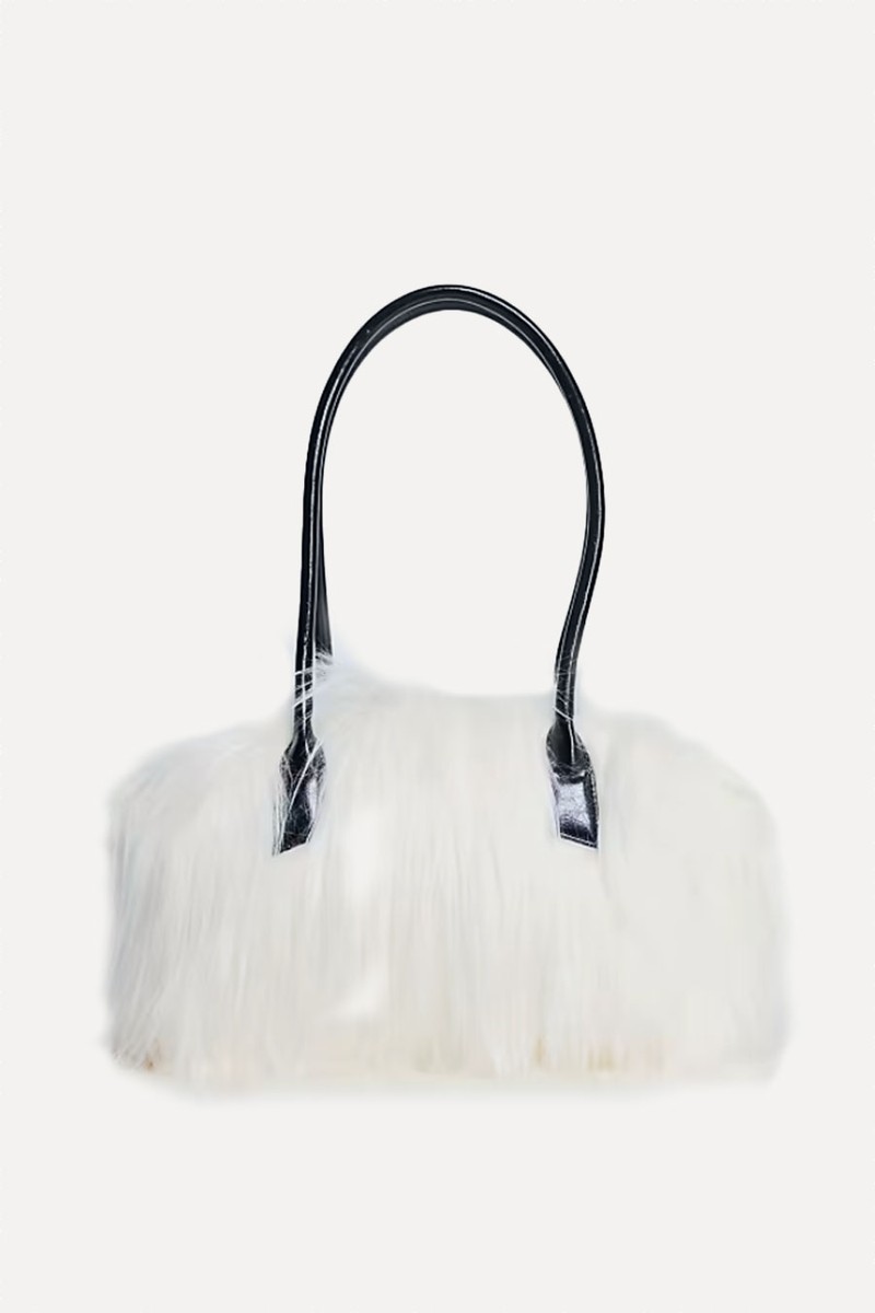 Shaggy Faux Fur Shoulder Bag from Topshop