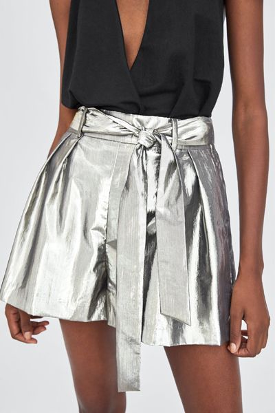 Silver Bermuda Short from Zara