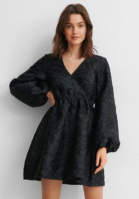 Structured Puff Long Sleeve Mini Dress from Na-Kd