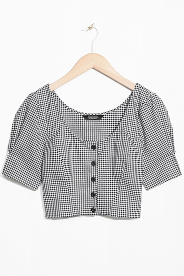 Gingham Crop Blouse from & Other Stories