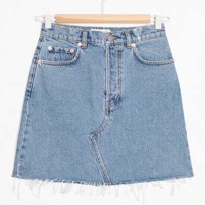 Raw Edge Denim Mini Skirt from & Other Stories