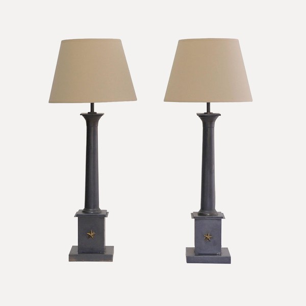 A Pair Of Toleware Lamps from Quindry