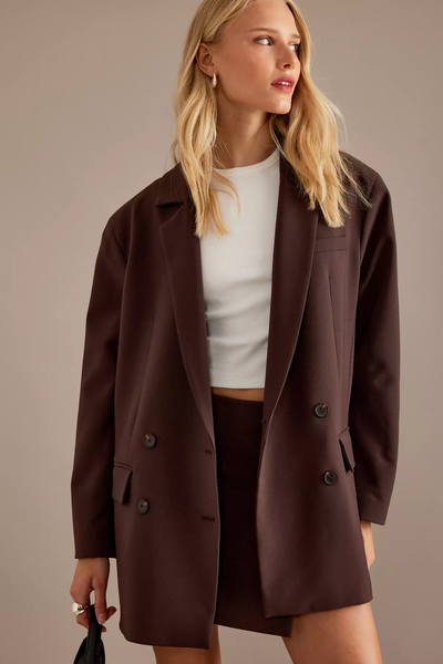 Oversized Double-Breasted Blazer from Anthropologie