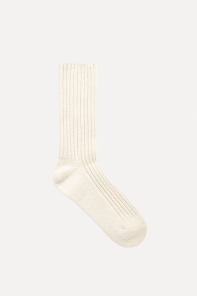 Ribbed Cashmere Socks from COS