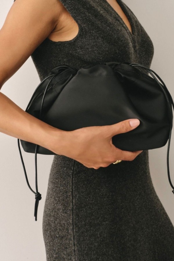 Satin Drawstring Clutch from The White Company