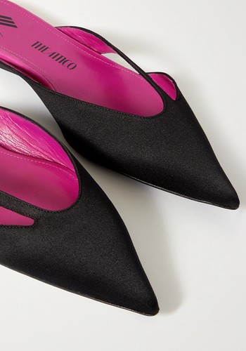 Anais Cutout Satin Mules from The Attico