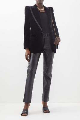 Vegas Baby Paso Leather Straight-Leg Trousers from Blazé Milano