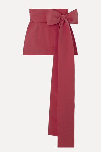 Bernard Bow-Detailed Taffeta Mini Skirt from Bernadette