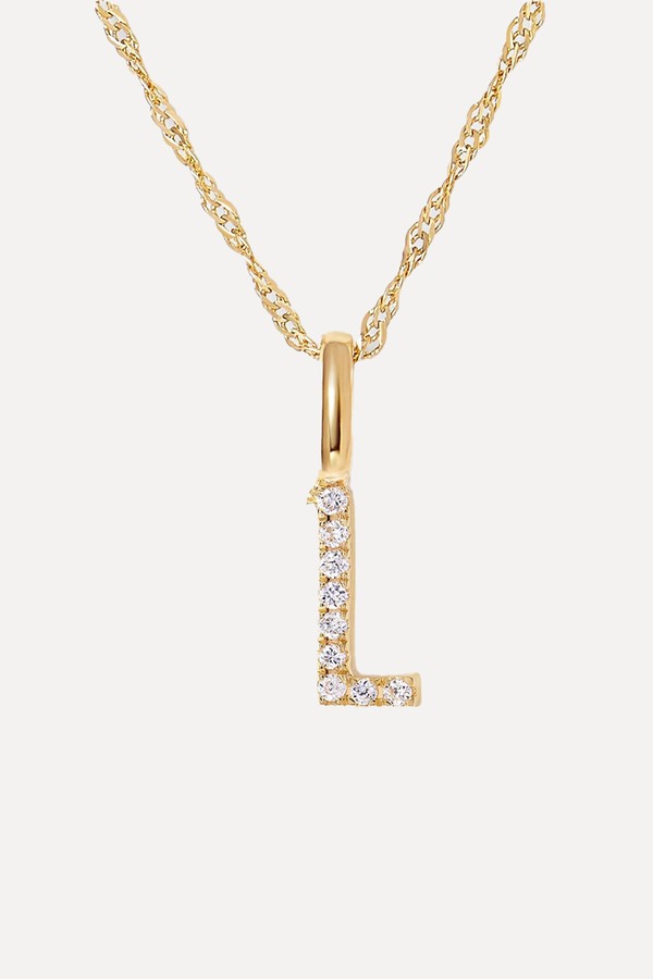 Diamond Initial Necklace from Edge Of Ember