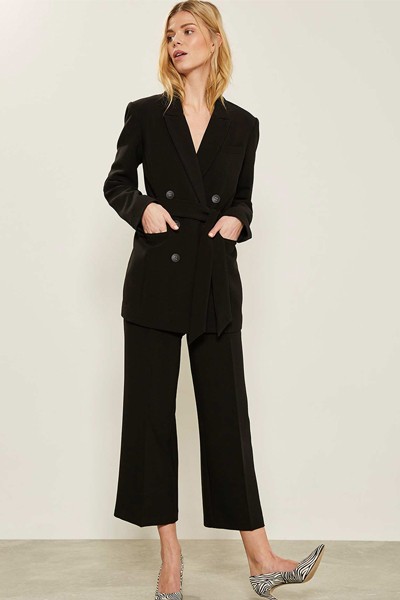 Black Belted Blazer from Mint Velvet