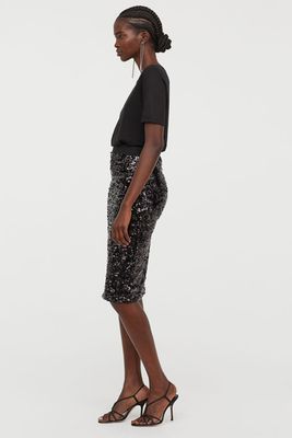 Skirt with Sequins from H&M