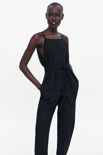 Strappy Jumpsuit With Tied Belt from Zara