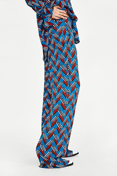 Geometric Print Troussers from Zara