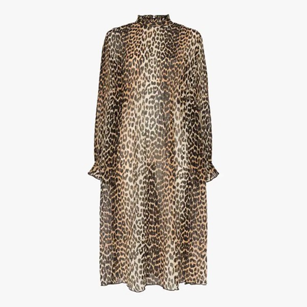 Leopard Print Midi Dress from Ganni