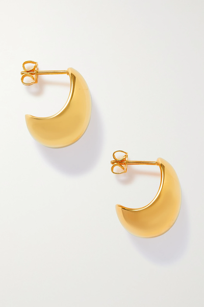 The Curve Recycled Gold Vermeil Hoop Earrings from By Pariah