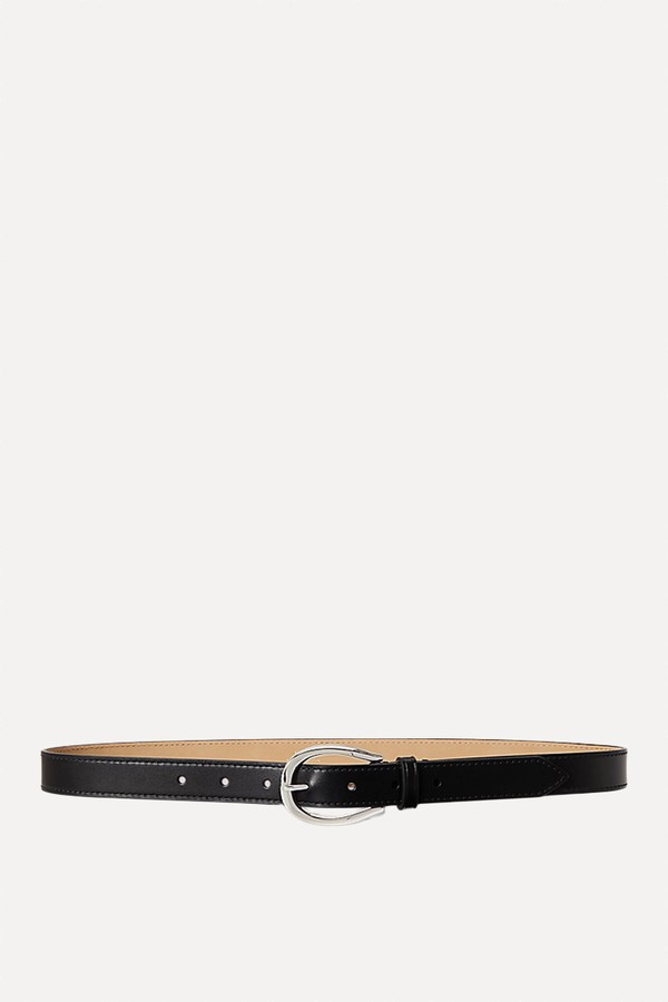Stirrup-Buckle Leather Belt