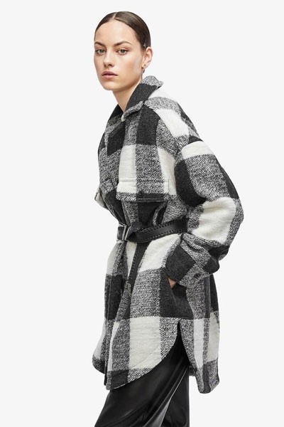 Maeve Cream Buffalo Check Jacket