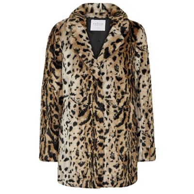 Juliana Leopard-Print Faux-Fur Coat from Velvet by Graham & Spencer