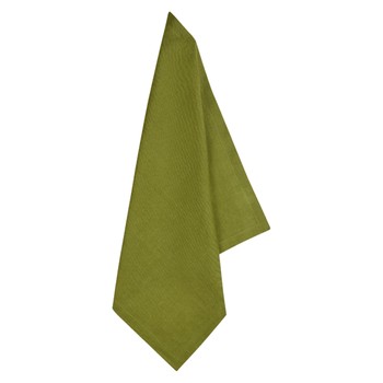 Cream & green Linen Napkins